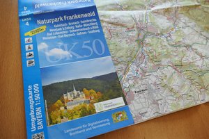 Umgebungskarte für den Naturpark Frankenwald UK50-4